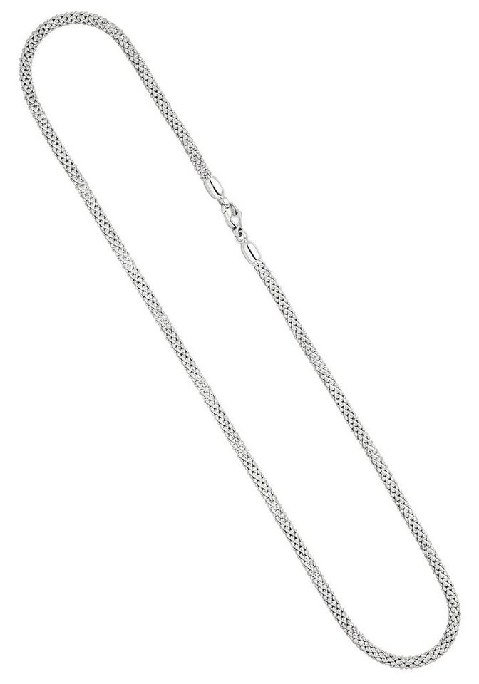 JOBO Kette ohne Anhänger Popcorn-Kette, 750 Weißgold 45 cm von JOBO