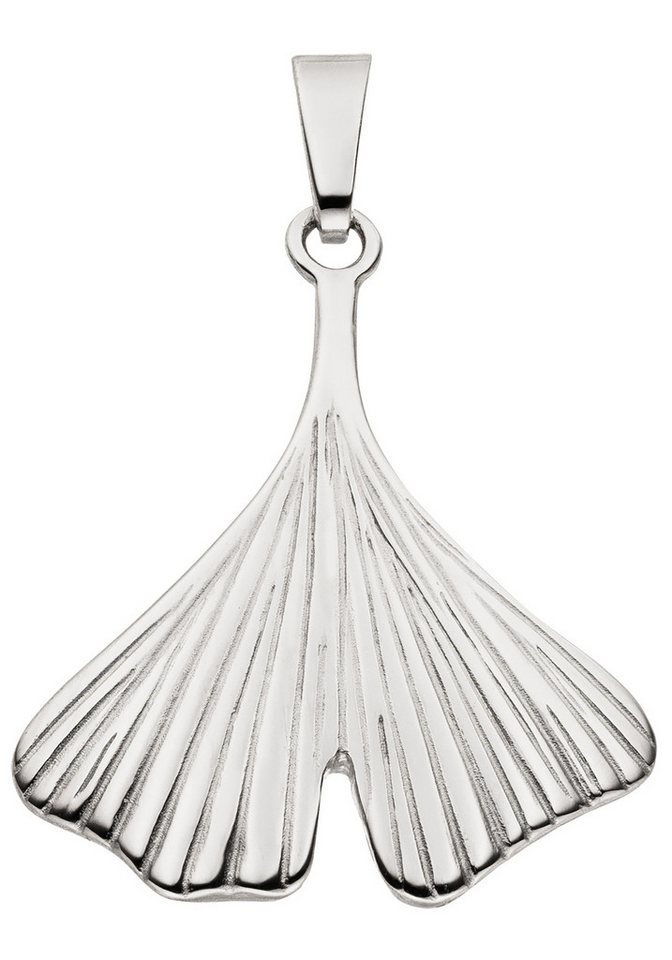 JOBO Kettenanhänger Anhänger Ginkgo Ginko 22 mm, 925 Silber rhodiniert von JOBO