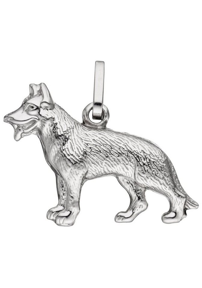 JOBO Kettenanhänger Anhänger Schäferhund, 925 Silber von JOBO