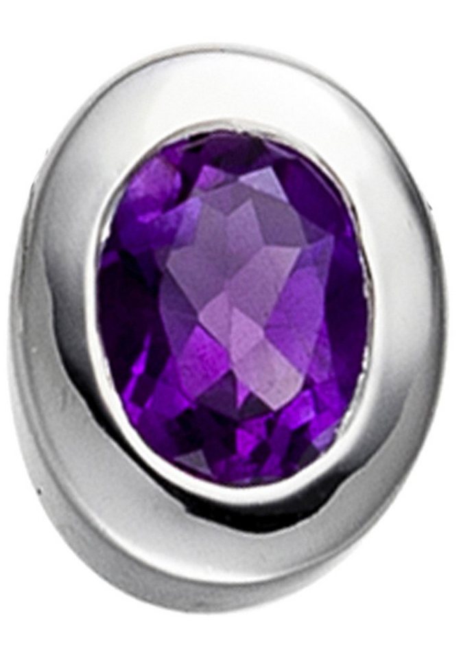 JOBO Kettenanhänger Anhänger oval, 925 Silber mit Amethyst von JOBO