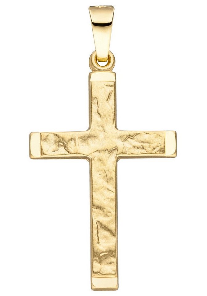 JOBO Kreuzanhänger Anhänger Kreuz, 585 Gold von JOBO