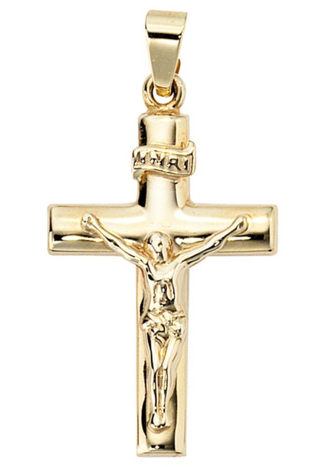 JOBO Kreuzanhänger Anhänger Kreuz, 333 Gold von JOBO