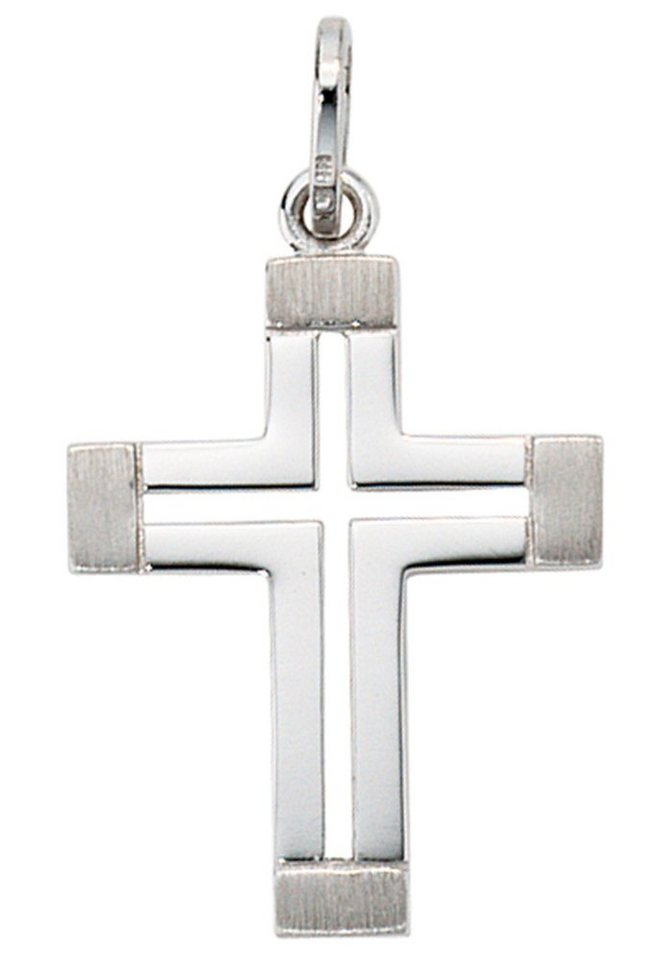 JOBO Kreuzanhänger Anhänger Kreuz, 585 Weißgold JOBO Kreuzanhänger Anhänger Kreuz, 585 Weißgold von JOBO