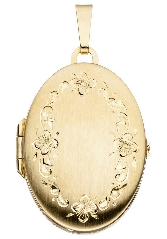 JOBO Medallionanhänger Anhänger Medaillon oval, 333 Gold von JOBO