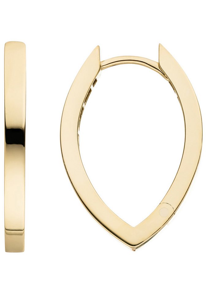 JOBO Paar Creolen Ohrringe spitz oval 21 mm, 8 Karat 333 Gold von JOBO