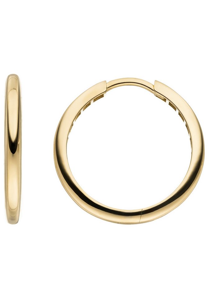 JOBO Paar Creolen rund Ohrringe 25 mm, 8 Karat 333 Gold von JOBO