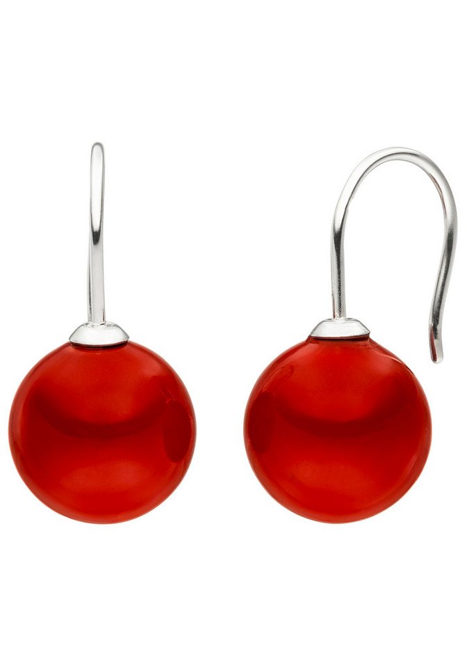 JOBO Perlenohrringe Ohrringe mit Muschelkern-Perlen, 925 Silber von JOBO