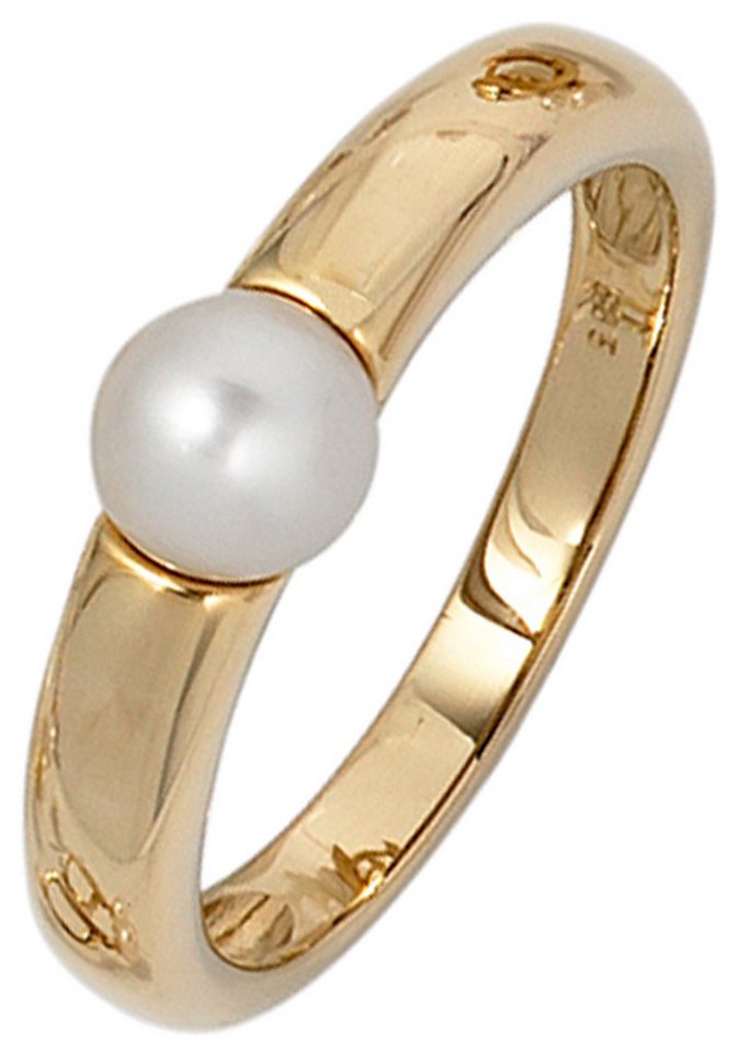 JOBO Perlenring Goldring, 585 Gold mit einer Perle 5,5 mm JOBO Perlenring Goldring, 585 Gold mit einer Perle 5,5 mm von JOBO