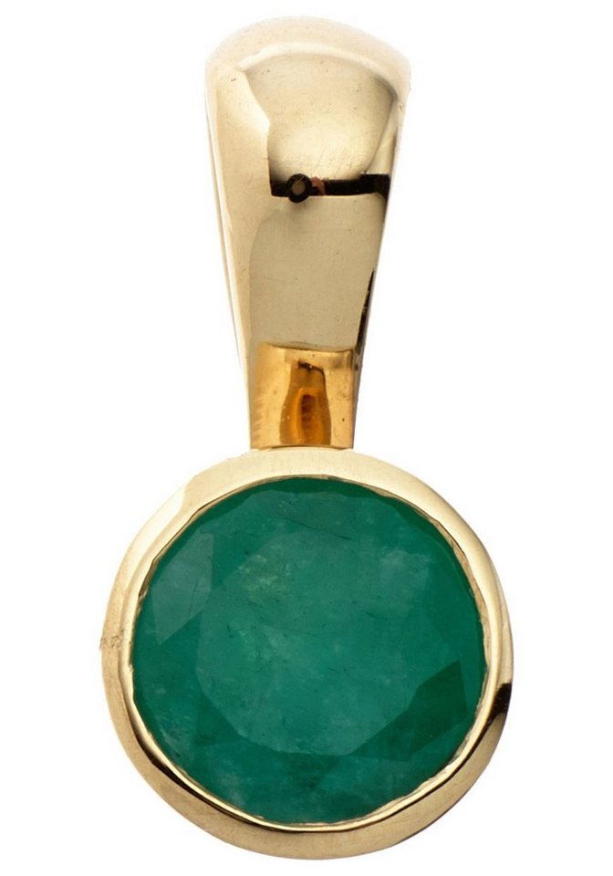 JOBO Runder Anhänger, rund 333 Gold mit Smaragd von JOBO