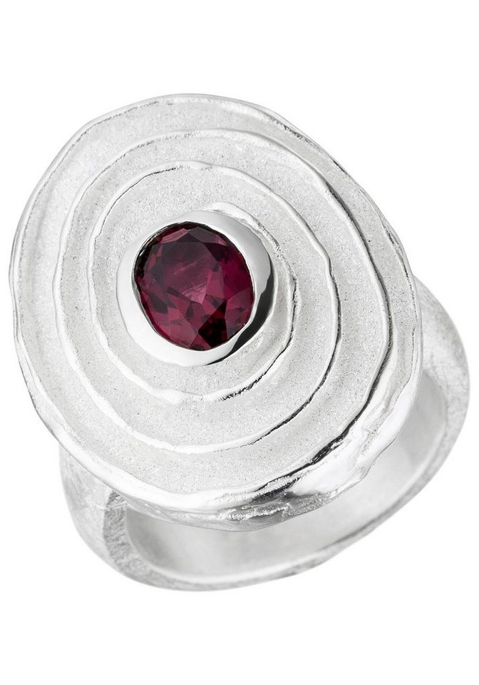 JOBO Silberring, 925 Silber mit Rhodolith von JOBO