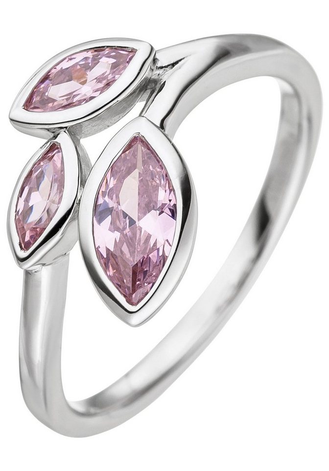 JOBO Silberring, 925 Silber mit Zirkonia von JOBO