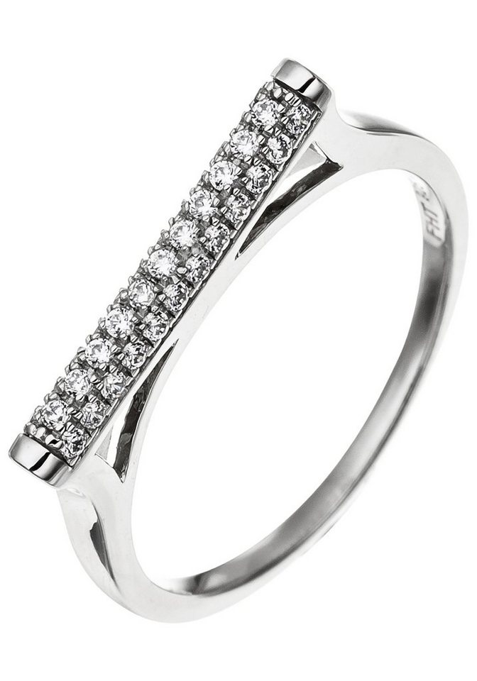 JOBO Silberring, 925 Silber mit Zirkonia von JOBO