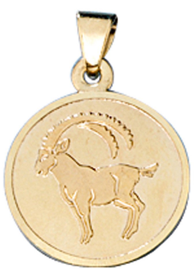 JOBO Sternzeichenanhänger Amor Anhänger Sternzeichen, 333 Gold rund 12 mm von JOBO