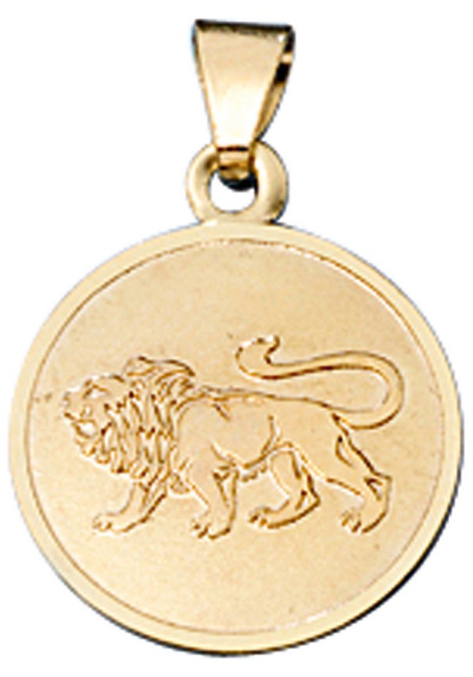 JOBO Sternzeichenanhänger Amor Anhänger Sternzeichen, 333 Gold rund 12 mm von JOBO