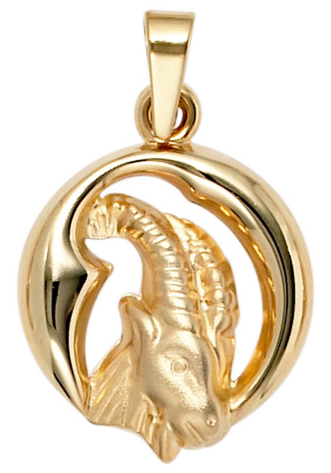 JOBO Sternzeichenanhänger Anhänger Sternzeichen, 375 Gold rund 14 mm von JOBO