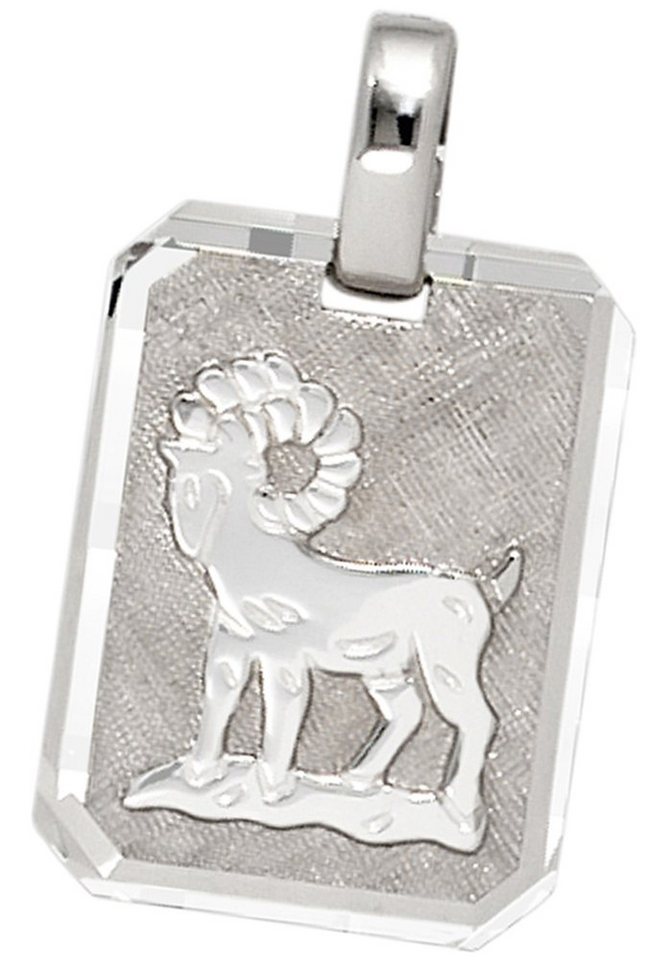 JOBO Sternzeichenanhänger Anhänger Sternzeichen, 925 Silber rhodiniert achteckig von JOBO