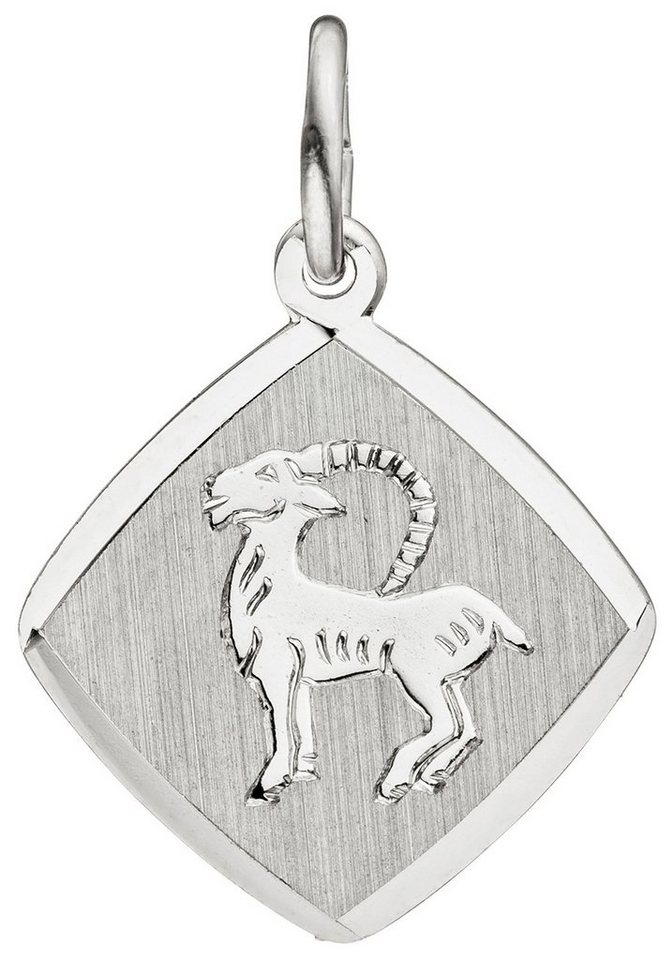 JOBO Sternzeichenanhänger Anhänger Sternzeichen, 925 Silber rhodiniert viereckig von JOBO