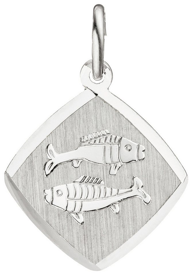 JOBO Sternzeichenanhänger Anhänger Sternzeichen, 925 Silber rhodiniert viereckig JOBO Sternzeichenanhänger Anhänger Sternzeichen, 925 Silber rhodiniert viereckig von JOBO