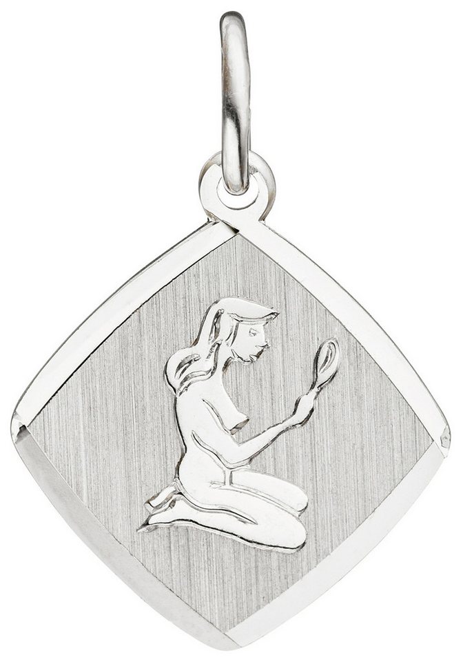 JOBO Sternzeichenanhänger Anhänger Sternzeichen, 925 Silber rhodiniert viereckig JOBO Sternzeichenanhänger Anhänger Sternzeichen, 925 Silber rhodiniert viereckig von JOBO