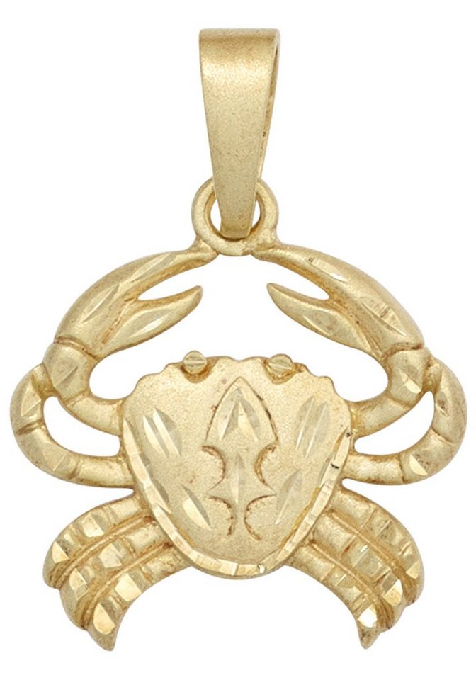 JOBO Sternzeichenanhänger Anhänger Sternzeichen, 925 Silber vergoldet matt von JOBO