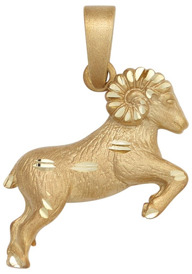 JOBO Sternzeichenanhänger Anhänger Sternzeichen, 925 Silber vergoldet matt JOBO Sternzeichenanhänger Anhänger Sternzeichen, 925 Silber vergoldet matt von JOBO