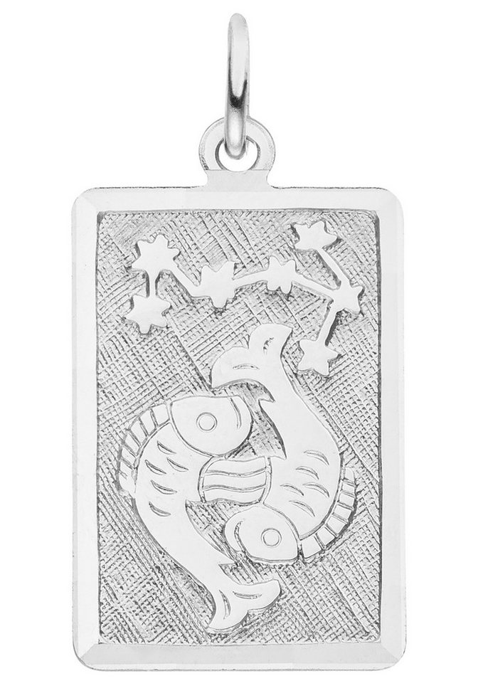 JOBO Sternzeichenanhänger Sternzeichen eckig mit Sternbild 20 mm, 925 Silber rhodiniert von JOBO