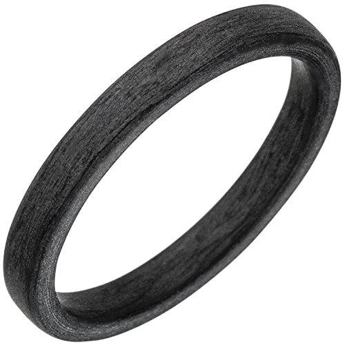 Jobo Damen-Ring aus schwarzem Carbon Größe 66 von Jobo