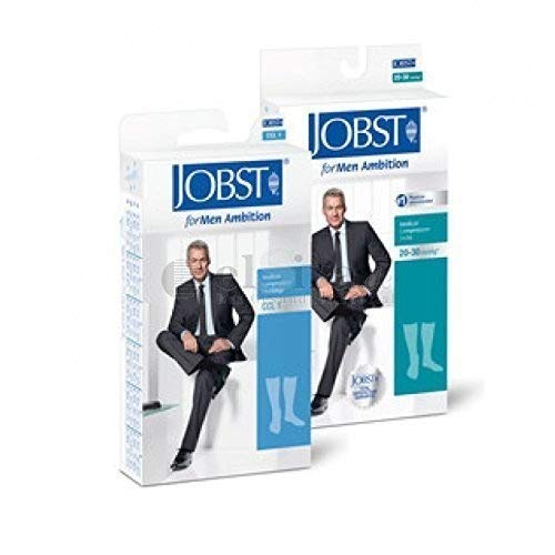 JOBST Formen Ambition Herren Kompressionsstrümpfe / KKL2 / Größe II/Navy/geschlossene Spitze/Long/ohne Haftrand/Kniestrümpfe mit Baumwolle und integrierten Carbonfasern von JOBST