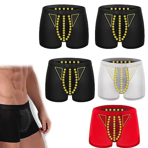 JOCCOS Prostata-Magnettherapie-Boxershorts, Turmalin, Prostata-Therapie, magnetische Boxershorts für Männer, 5 Stück - C, 42 von JOCCOS