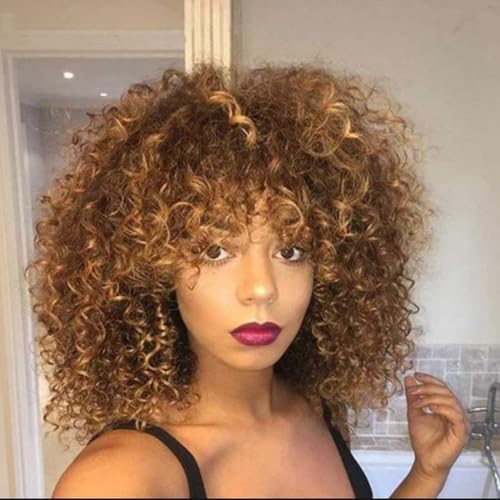 Afro Perücke 150% Dichte Bob Perücke Frauen Curly Short Nicht Spitze Vorne Kleberlose Perücke Geeignet für Frauen Afro Perücke 150% Dichte Bob Perücke Frauen Curly Short Nicht Spitze Vorne Kleberlose Perücke Geeignet für Frauen von JOCHEN