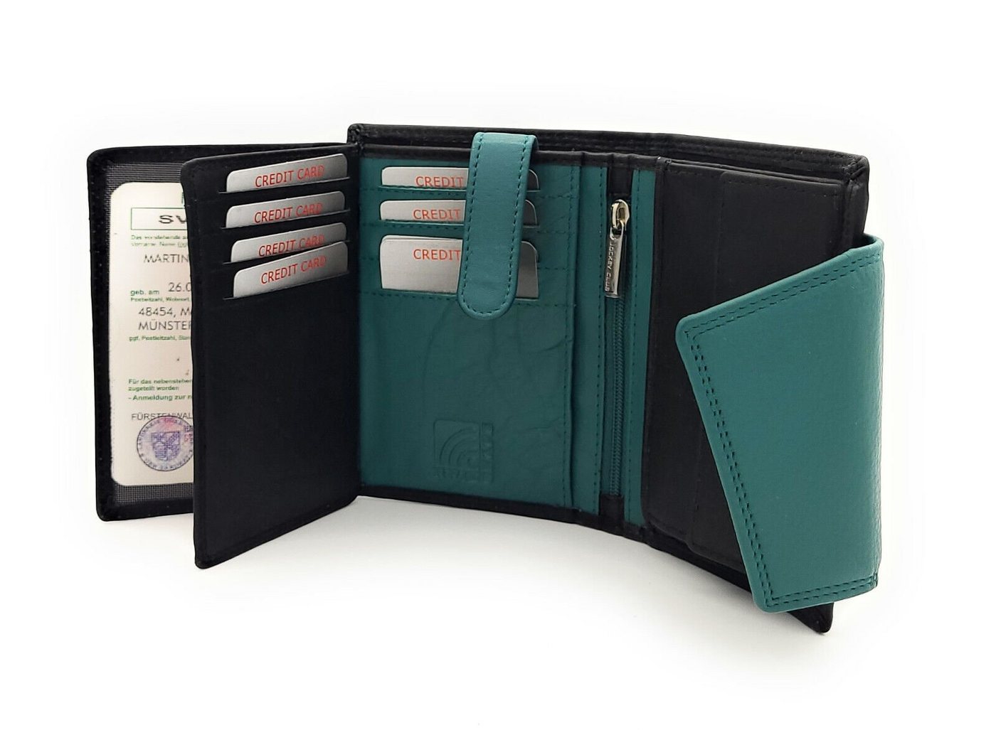 JOCKEY CLUB Geldbörse, echt Leder, bicolor, mit RFID Schutz von JOCKEY CLUB