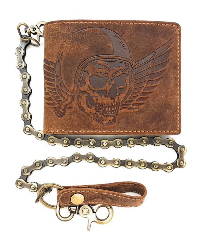JOCKEY CLUB Geldbörse Flying Skull, aus echtem Leder mit RFID Schutz von JOCKEY CLUB