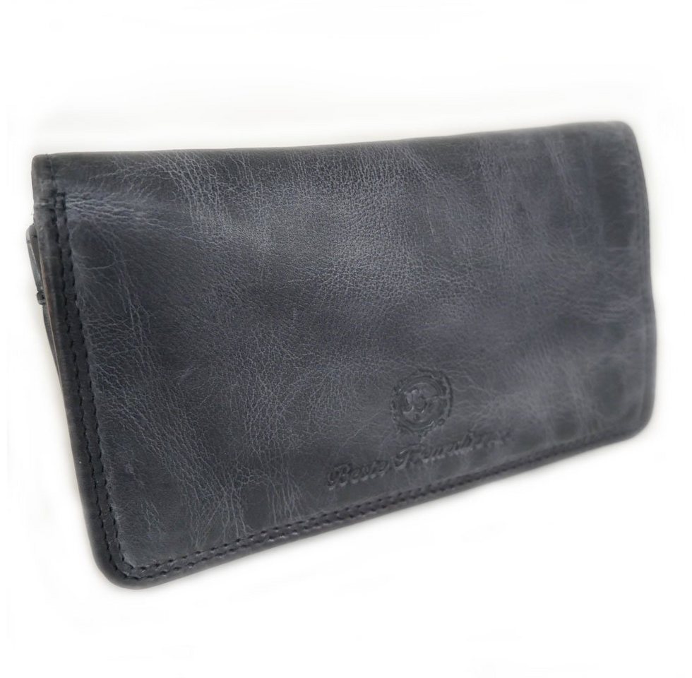 JOCKEY CLUB Geldbörse LIV & LIZ, tiefes Scheinfach, Münzfach mit RV, USED-OPTIK, Echtleder von JOCKEY CLUB