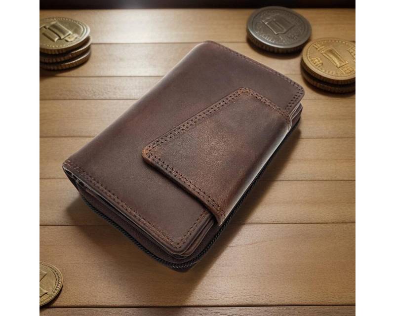 JOCKEY CLUB Geldbörse echt Leder Damen Portemonnaie mit RFID Schutz, Premium Line, viele Fächer, top Ausstattung, Handschmeichler, groß von JOCKEY CLUB