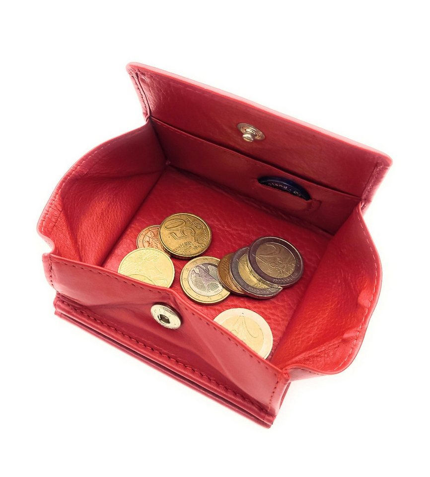 JOCKEY CLUB Geldbörse echt Leder Portemonnaie Wiener Schachtel mit RFID Schutz, kompaktes Format, chili rot von JOCKEY CLUB