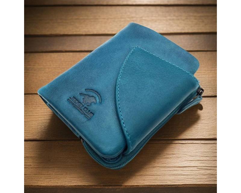 JOCKEY CLUB Geldbörse kompaktes echt Leder Portemonnaie, Geldbeutel mit RFID Schutz, kautschig weiches Rindleder, ein Handschmeichler von JOCKEY CLUB