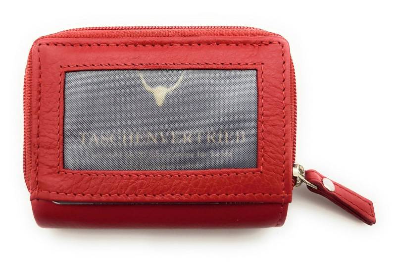 JOCKEY CLUB Mini Geldbörse kleines echt Leder Portemonnaie, Ausweisbörse, aus echtem Leder, Sichtfach außen, mit RFID Schutz von JOCKEY CLUB