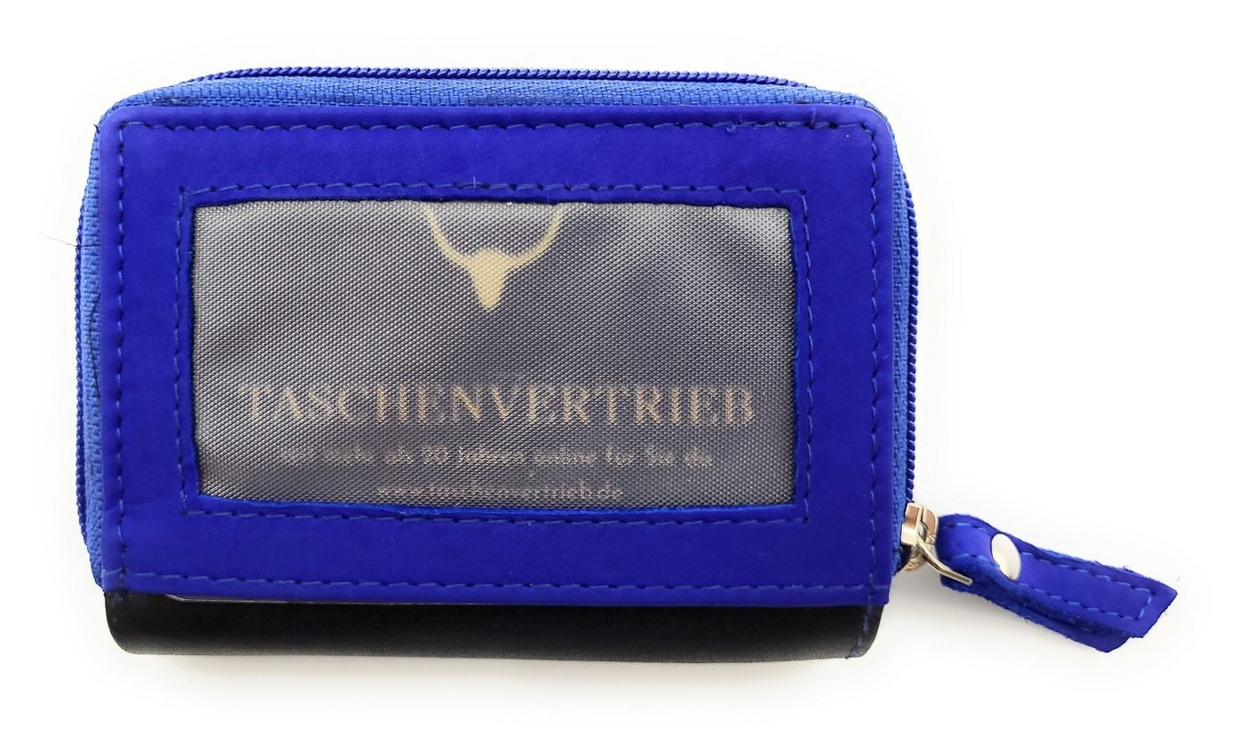 JOCKEY CLUB Mini Geldbörse kleines echt Leder Portemonnaie, Ausweisbörse, aus echtem Leder, Sichtfenster außen, mit RFID Schutz von JOCKEY CLUB