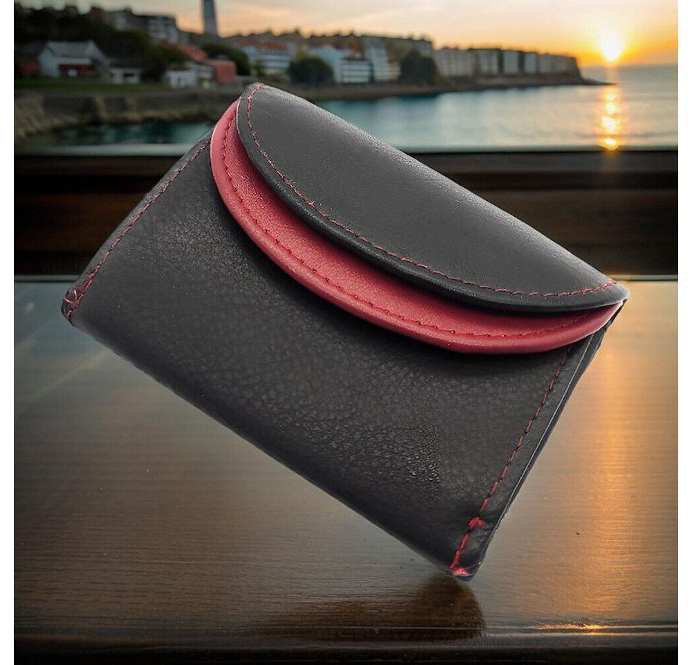 JOCKEY CLUB Mini Geldbörse kleines echt Leder Portemonnaie, Urlaubsbörse mit RFID Schutz, Wickelbörse mit Münzfach, Scheinfach, 3 Kartenfächer, Fotofach von JOCKEY CLUB