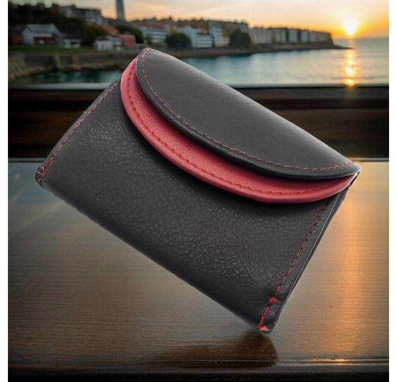 JOCKEY CLUB Mini Geldbörse kleines echt Leder Portemonnaie, Urlaubsbörse mit RFID Schutz, Wickelbörse mit Münzfach, Scheinfach, 3 Kartenfächer, Fotofach von JOCKEY CLUB