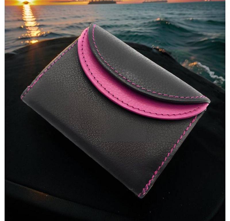 JOCKEY CLUB Mini Geldbörse kleines echt Leder Portemonnaie, Urlaubsbörse mit RFID Schutz, Wickelbörse mit Münzfach, Scheinfach, 3 Kartenfächer, Fotofach von JOCKEY CLUB