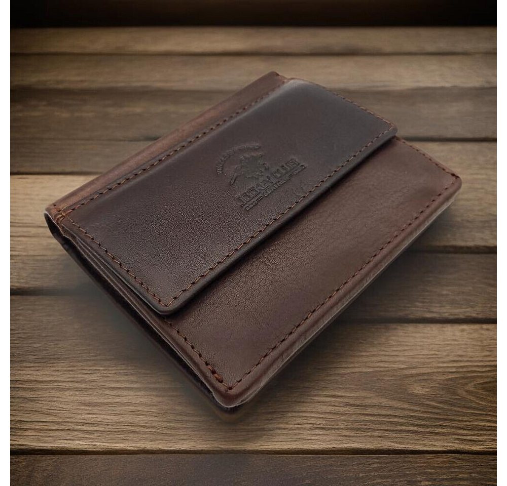 JOCKEY CLUB Mini Geldbörse kleines echt Leder Portemonnaie mit RFID Schutz, ideal auch für den Urlaub, gewachstes Rindleder JOCKEY CLUB Mini Geldbörse kleines echt Leder Portemonnaie mit RFID Schutz, ideal auch für den Urlaub, gewachstes Rindleder von JOCKEY CLUB