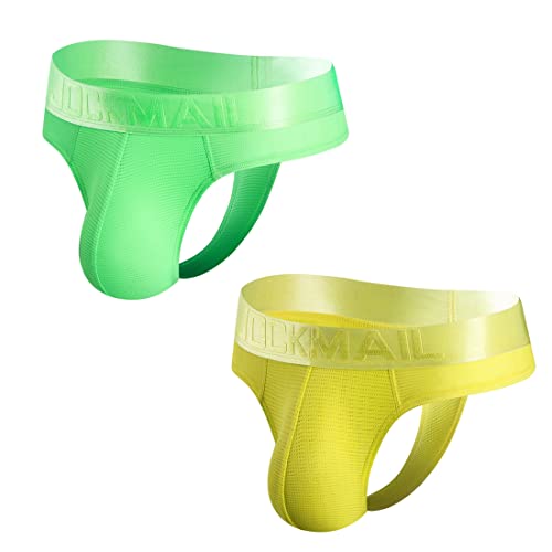 JOCKMAIL 2 Stück/Packung Herren Slip Unterwäsche Niedrig Aufstieg Herren Unterwäsche Gemütlich Breit Gürtel Tanga von JOCKMAIL