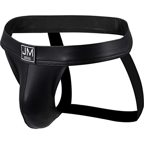 JOCKMAIL 2020 Sexy Herren Slip Suspensorium Unterwäsche Sexy Herren Slips Jock Strap für Männer Unterwäsche (L, Schwarz) von JOCKMAIL