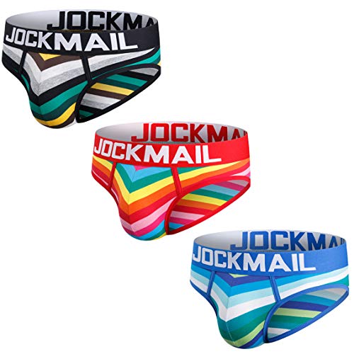 JOCKMAIL 3 Stück Pack Herren Slip Unterwäsche Baumwolle Mode Herren Unterwäsche Slip Gemütlich Unterhose zum Sport von JOCKMAIL