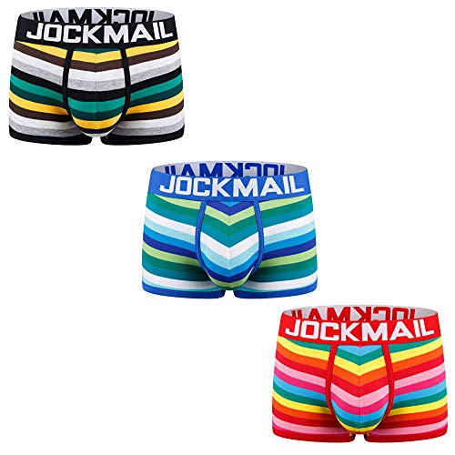 JOCKMAIL 3 Stück Pack Herren Slip Unterwäsche Baumwolle Mode Herren Unterwäsche Slip Gemütlich Unterhose zum Sport von JOCKMAIL