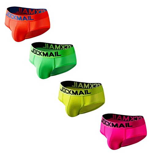 4 STÜCK/Pack Herren Slips Unterwäsche Baumwolle Regenbogen Männlich Unterwäsche Slip Komfort Gemütlich Mode Herren Sport Unterhose von JOCKMAIL