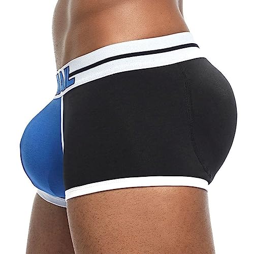 JOCKMAIL Gepolsterte Herren-Boxershorts mit Hüftpolsterung, 410 Schwarz, L von JOCKMAIL