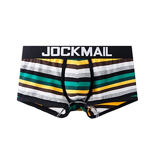 JOCKMAIL Herren Boxers Super gemütlich Herren Boxershorts Pouch Unterwäsche Boxershorts Baumwolle Männer Boxershorts (460schwarz, XL) von JOCKMAIL