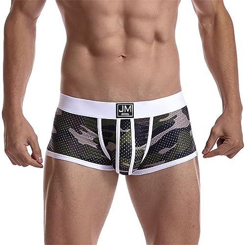 JOCKMAIL Herren Boxers Super gemütlich Herren Boxershorts Pouch Unterwäsche Boxershorts Baumwolle Männer Boxershorts (463Weiß, M) von JOCKMAIL